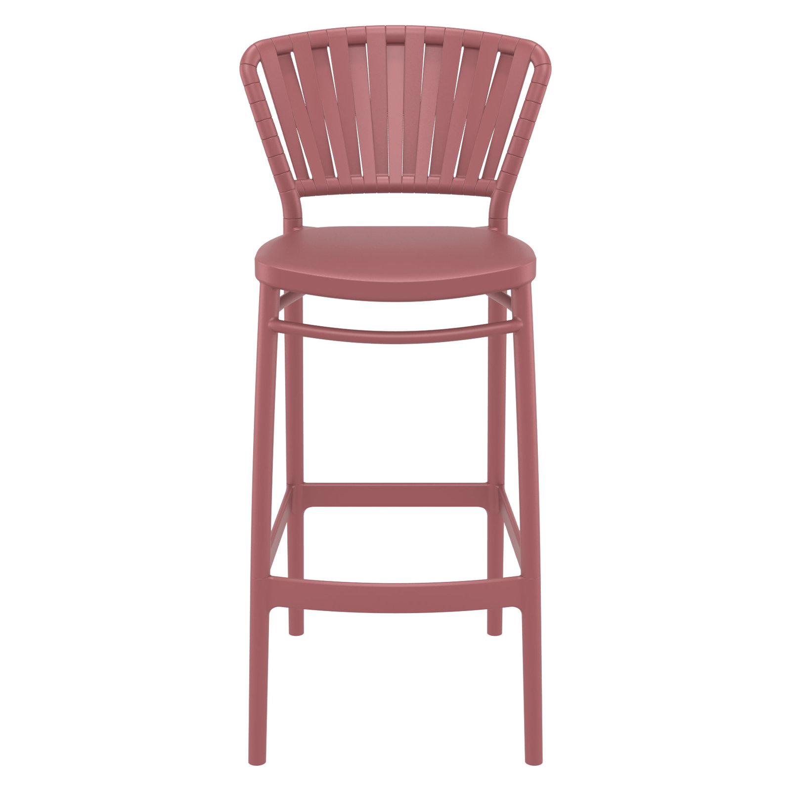 Newport Patio Bar Stool, 29.5", Marsala