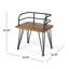 Ensemble de 2 chaises d'appoint en bois et métal Zion