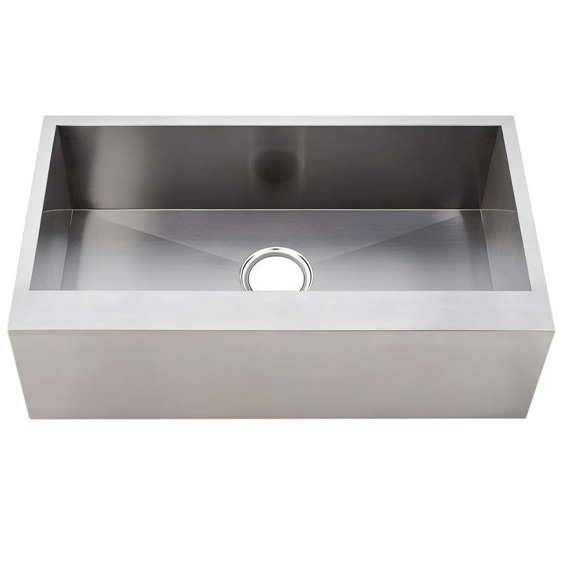 QIKALONG 32"W x 20"L Farmhouse 18 Gauge Stainless Steel Single Bowl Kitchen Sink