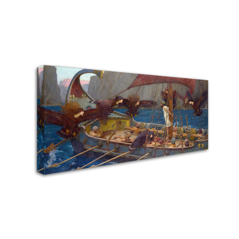 «Ulysses And The Sirens», reproduction sur toile tendue, H 10 po x l 19 po