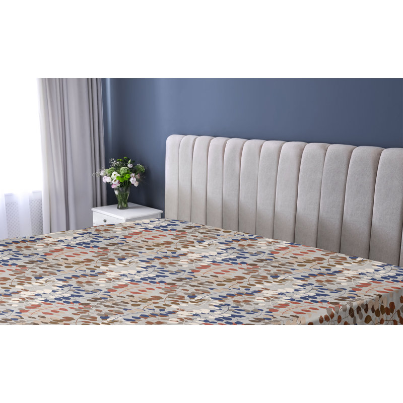 Drap-housse Ambesonne, Drap-housse de taille simple, Rubis, lavande foncé / floral