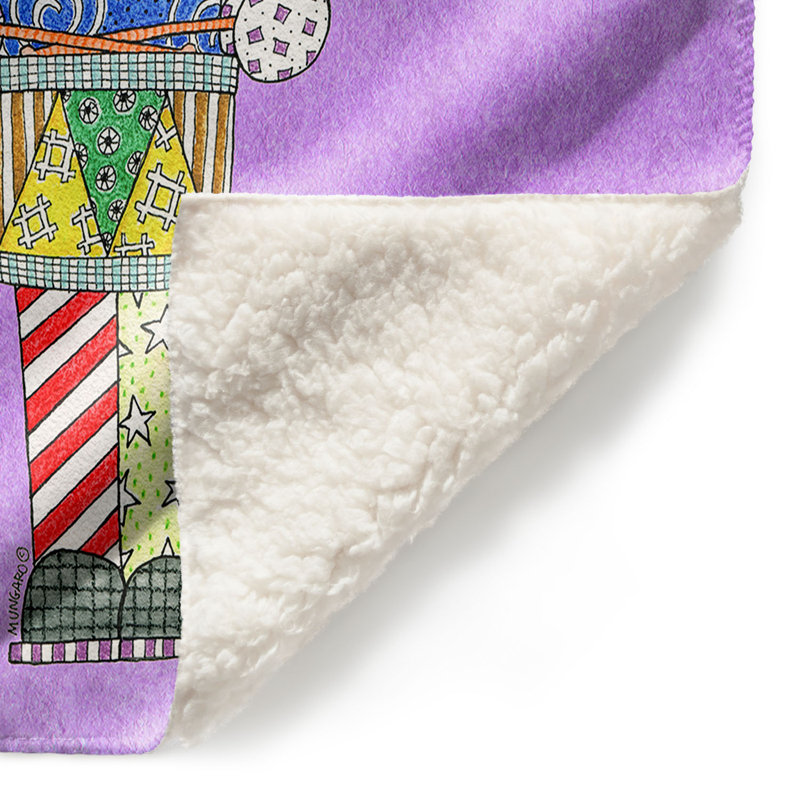 Couverture casse-noisette , 51 po x 60 po, Violet