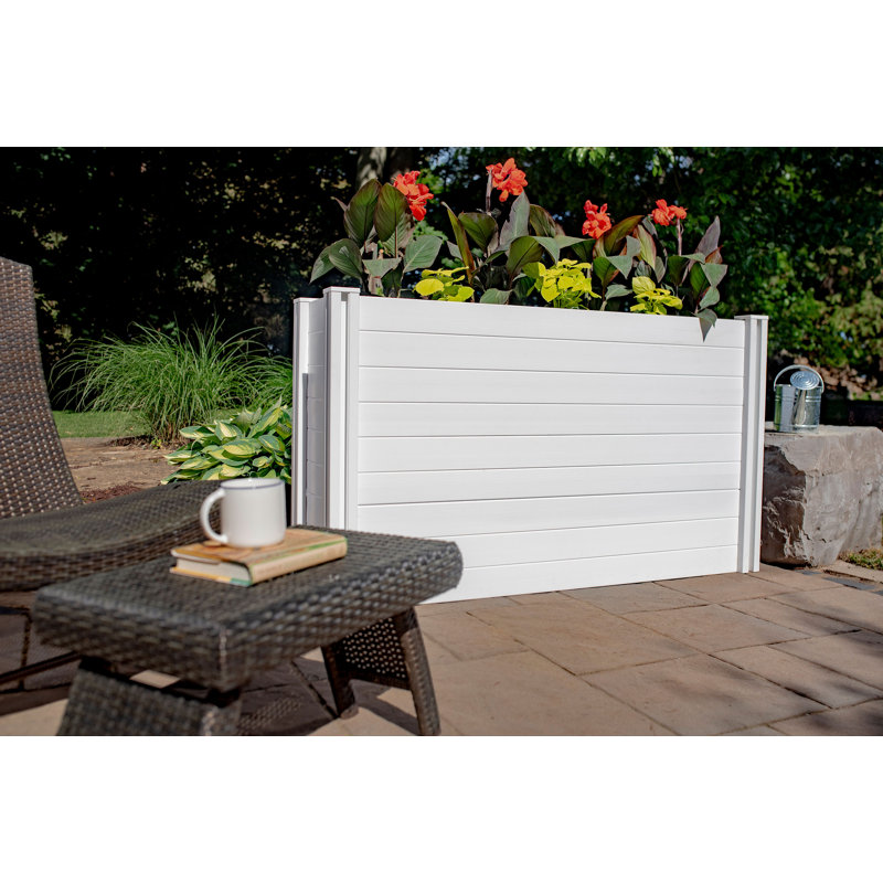 Classic Vinyl Parklette Planter, 33.6" H x 59.1" W x 16.25" D