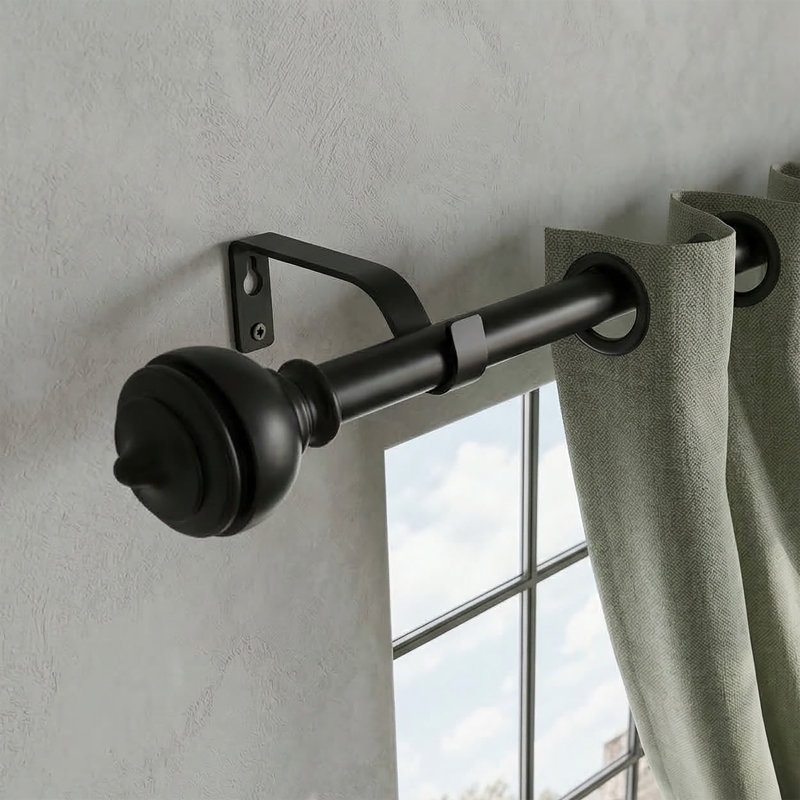 Tringle à rideaux simple ajustable Elulit, H 2,28 po x l 48 po x P 2,95 po