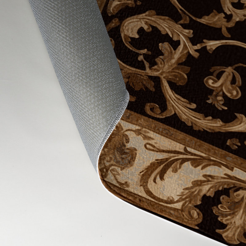 Tapis d'intérieur et d'extérieur brun français, Rectangulaire 3 pi x 5 pi