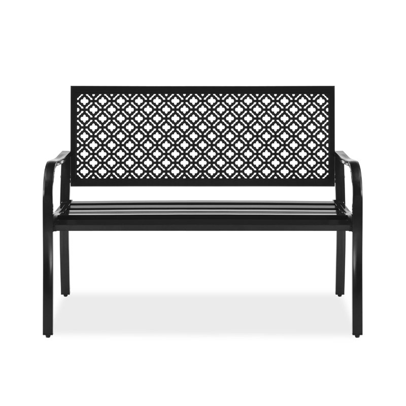 Banc d'extérieur en métal pour 2 personnes