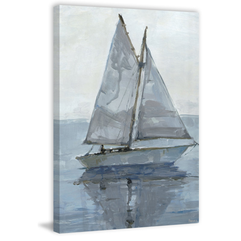 Sailing in Silence by Parvez Taj - 1 Piece Wrapped Canvas Painting, 152 cm H x 101 cm W
