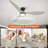 Jacara 52" Flush Mount Ceiling Fan with LED Light & Remote-1361411117