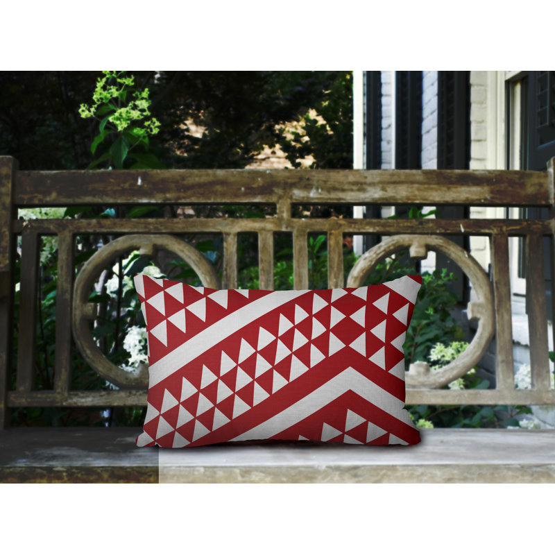 Housse de coussin d'extérieur carré et insert, Rouge, 15 po x 15 po