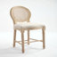 Ensemble de 2 chaises de bar de style campagne française, hauteur 66 cm, chaises rembourrées avec dossier rond en rotin, finitions en fil de fer et sculpture, idéales pour le salon, la cuisine ou un restaurant.-1228948831