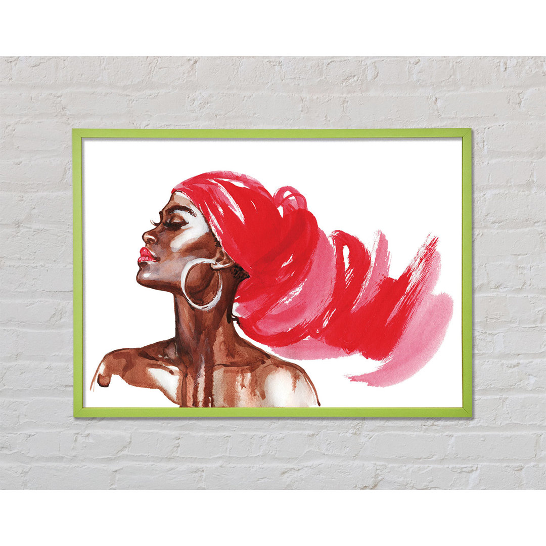 Selah Red Head Scarf - Einzelner Bilderrahmen Kunstdrucke