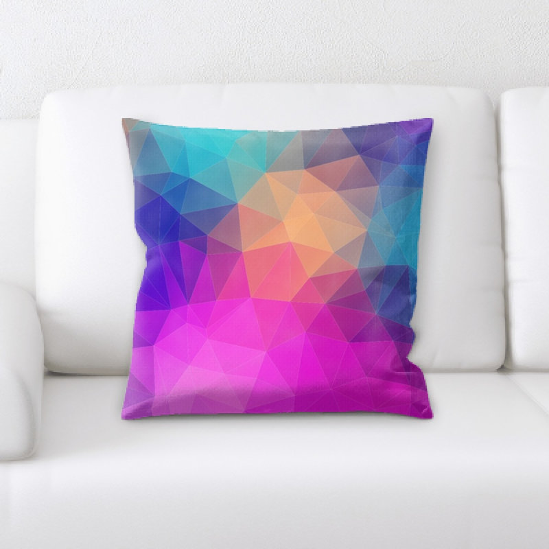 Geometric Microsuede Throw Pillow