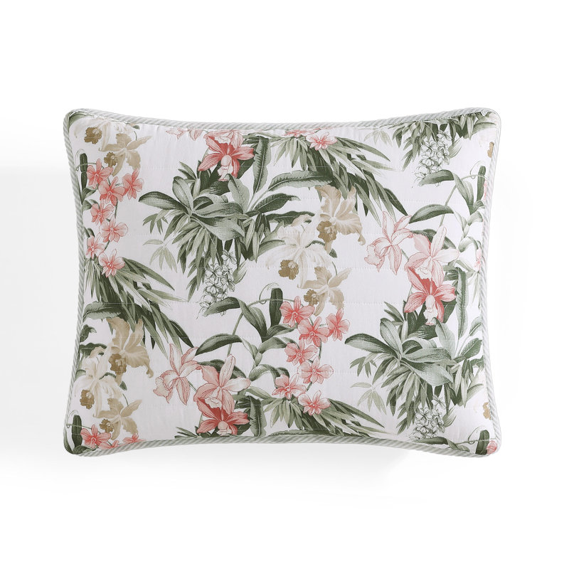 Island Orchid Quilt, Queen Quilt + 2 Standard Shams, Pink