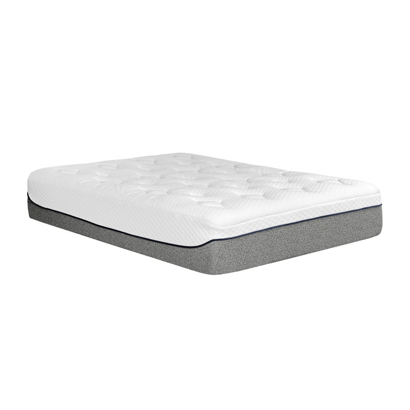 Ultra Plush 13 In. Medium Gel Memory Foam Mattress For Bed In A Box With Double Layered Jacquard Cover, Grand lit