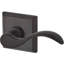Curve Single Dummy Door Lever with Traditional Square Rose-22034257-22034263