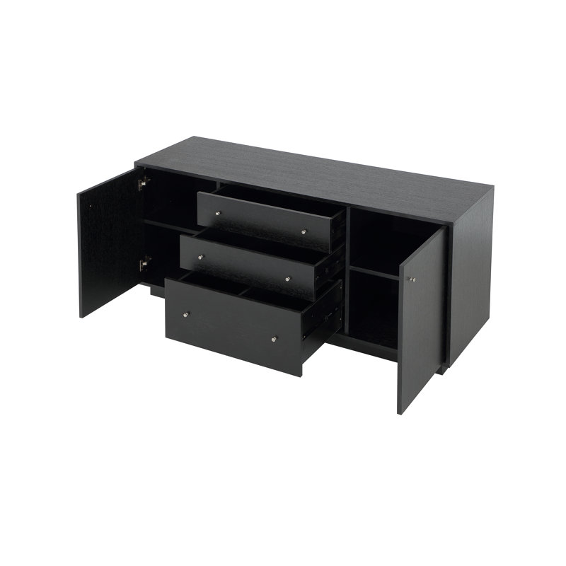 Crédence de bureau Bali 66 po Bali, Black Veneer