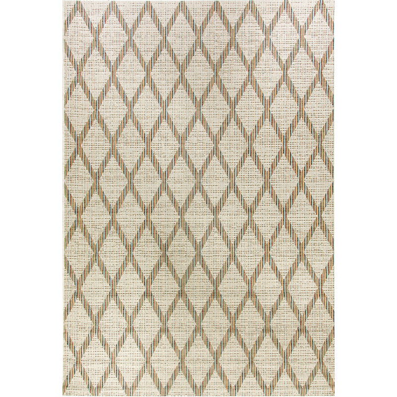 Tapis crème à motif géométrique Garth, Rectangle 7 pi 10 po x 10 pi 10 po