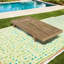Chaise longue rustique en bois d'acacia rustique, dossier réglable, détente près de la piscine
