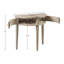 Console de 79 cm de large - Forme et piètement de style vintage, pieds en bois massif