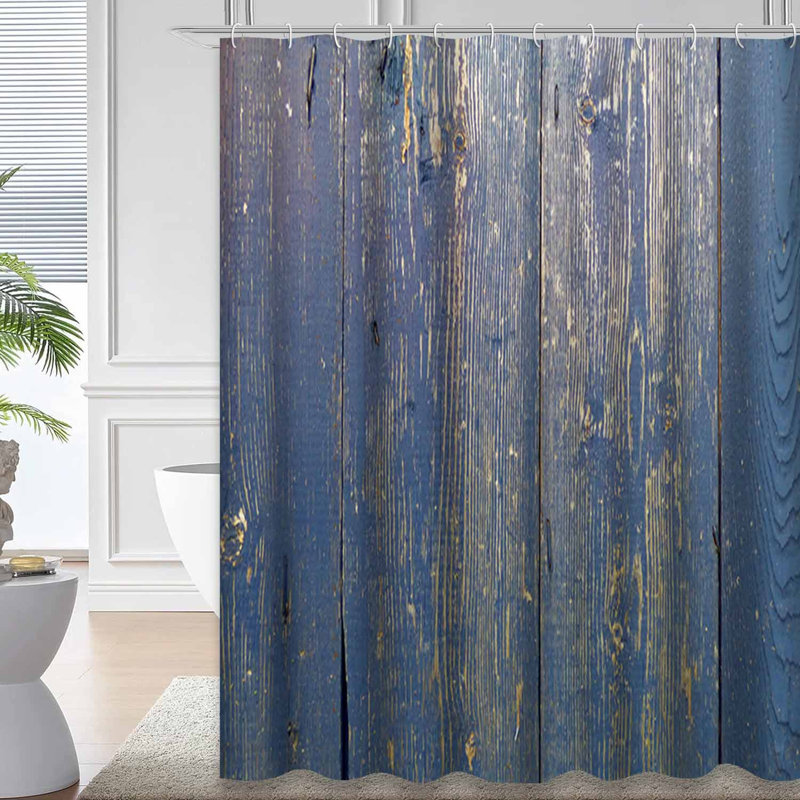 Rideau de douche Old Wood Board, L 72 po x l 78 po