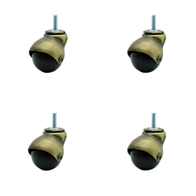 Ensemble de 4 roulettes à tige filetée à tige filetée 2 pouces 5/16 po 2