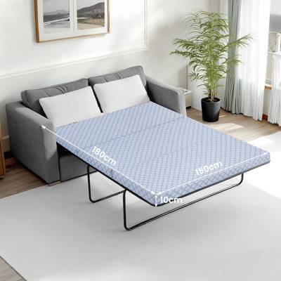 Canapé-lit pliable de remplacement en mousse à mémoire de forme avec matelas à mémoire de forme 4 po, canapé non inclus
