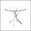 Table de salle à manger ronde contemporaine en verre trempé transparent avec pieds élégants en acier inoxydable à finition argentée, parfaite pour les intérieurs modernes et les espaces compacts.