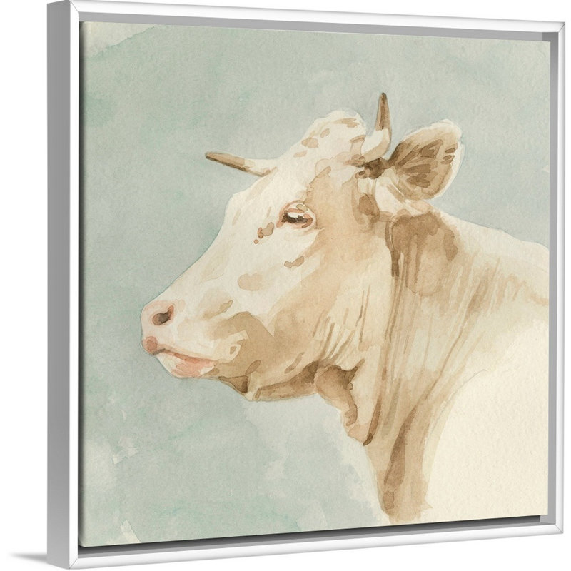 Art mural sur toile Ferdinand I, H 14 po x l 14 po x P 2 po, Toile avec cadre blanc