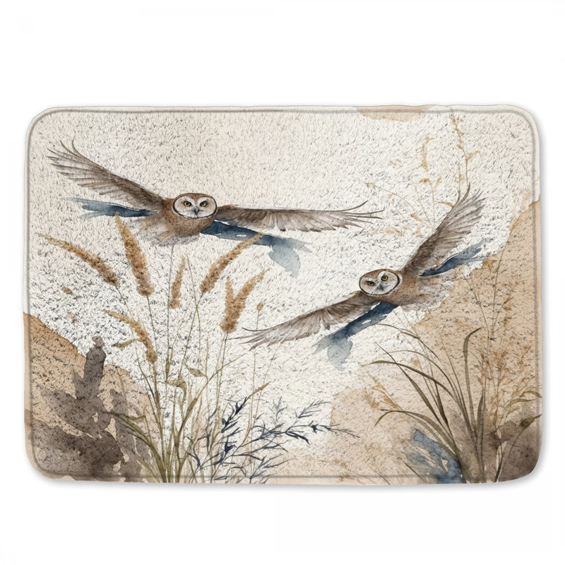 Tapis de bain Owls In Flight, L 24 po x L 17 po