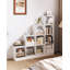 Bookcase, 6 Cube/10 Cube Storage Unit, Cube Bookcase Storage Organiser, White Wide Wooden Book Shelf for Living Room, Home Office, Bedroom, Study, White-35369754