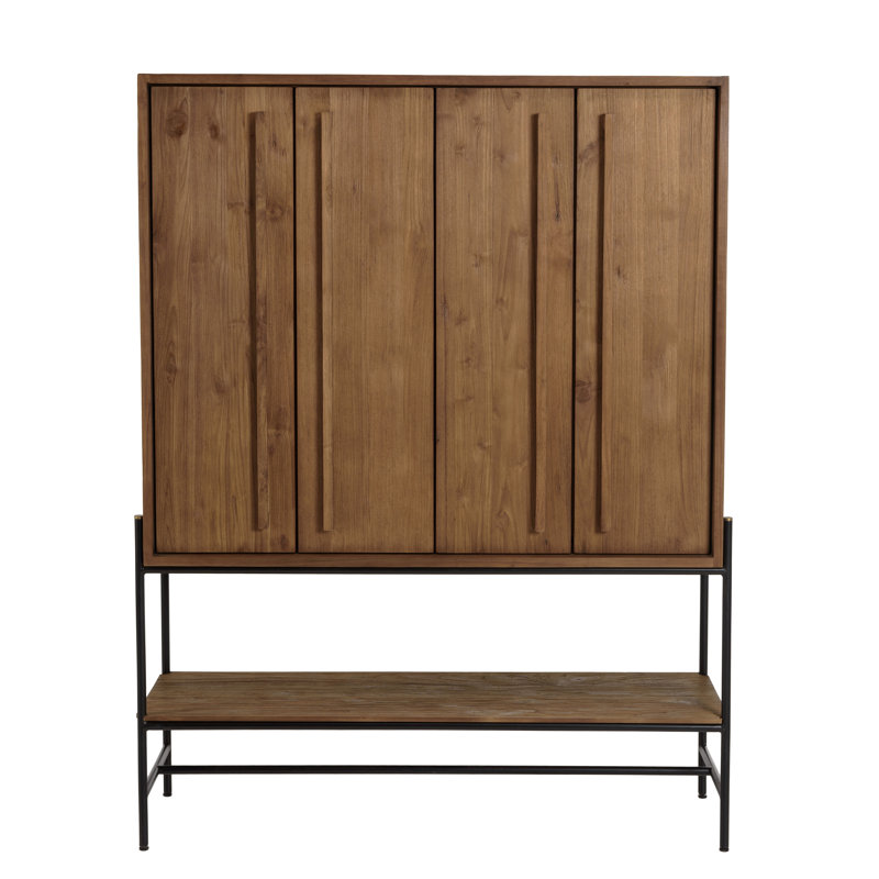 Aakash 124 Cm Wide Teak Solid Wood Sideboard