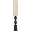 Sahana Black Ribbed Slim Wood Table Lamp