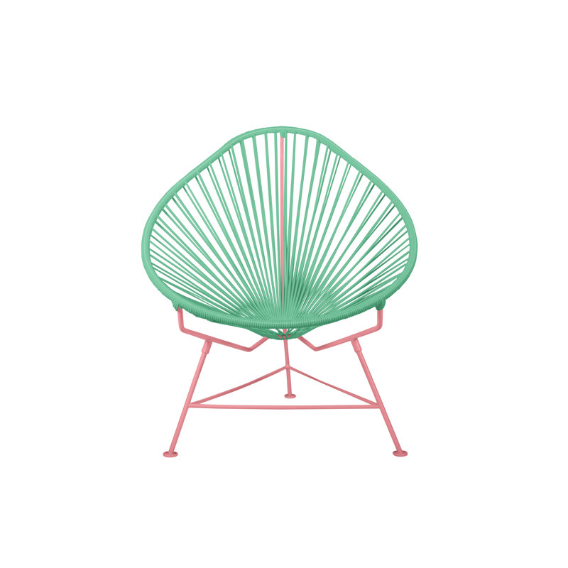 Chaise de jardin, Menthe / corail