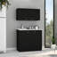Armoire en noir, panneau de particules avec configuration à 2 tablettes, H 8 po x l 39,3 po x P 20,4 po et P 19,2 po 12,6 po, Modern Room Essential, deux tablettes noires, solution de rangement