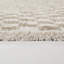 Tapis beige à carreaux à poils longs Walker-273037353