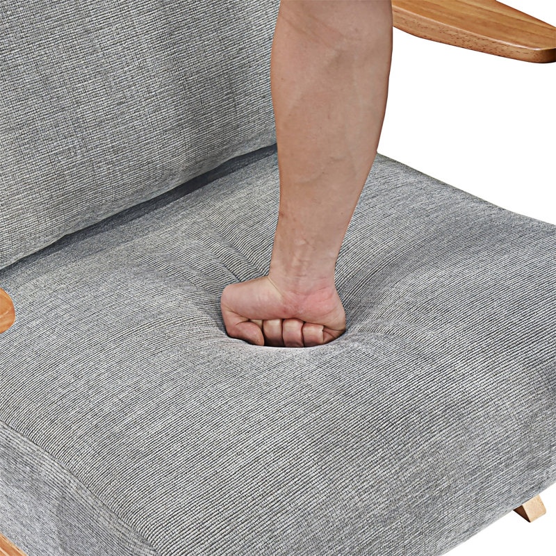 Fauteuil Upholstery, Gris, Bois naturel