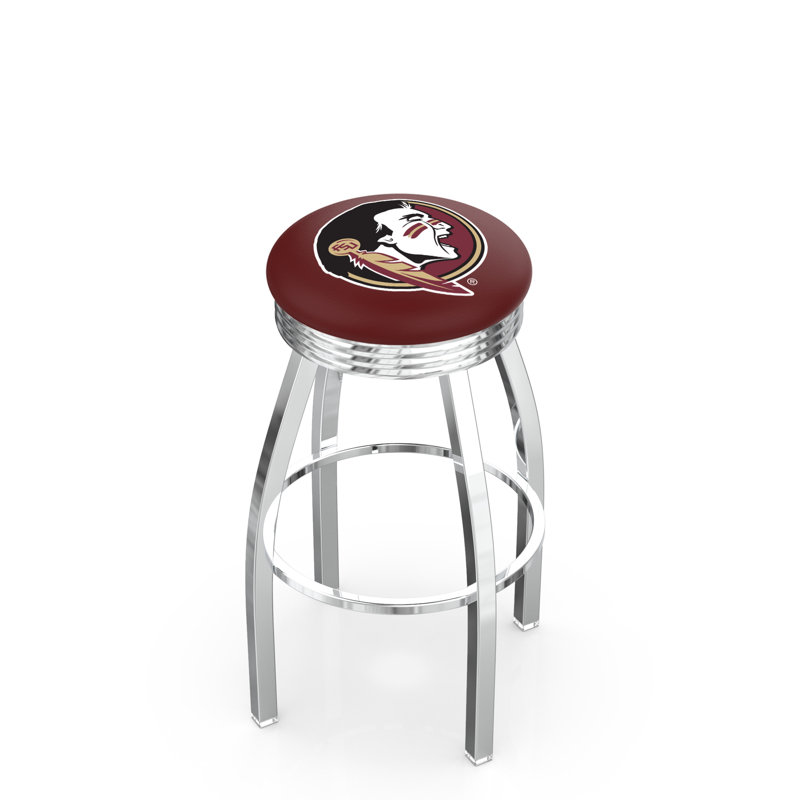 Tabouret de bar Logo Series, Tabouret de comptoir (siège d'une hauteur de 25 p, Noir soudé uni, Florida State «Head»