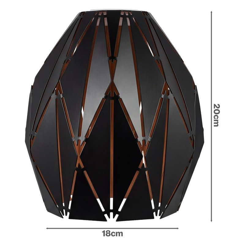 20cm H Metal Novelty Pendant Shade ( Spider ) in Black