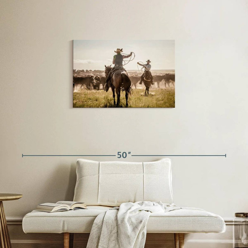 Brampt Cattle Drive Day, 20" H x 30" W