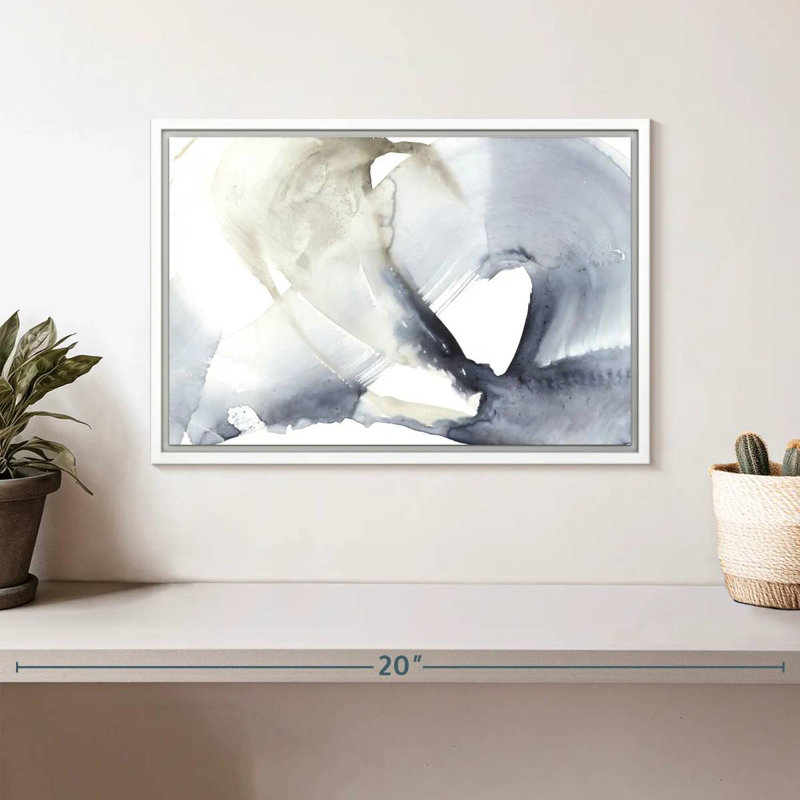 Wave Break II, Cadre flottant blanc, 31 po x 21 po