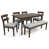 Brown Table with Gray/Brown Chair