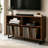 Large Record Player Stand with Vinyl Storage Holds 500 Albums, Mid Century Turntable Console Table with Bookshelf and Media Storage for Living Room Stereo-130418154