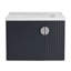 Meuble-lavabo de 28 po avec lavabo en céramique, pour petite salle de bain, meuble-lavabo-304661959