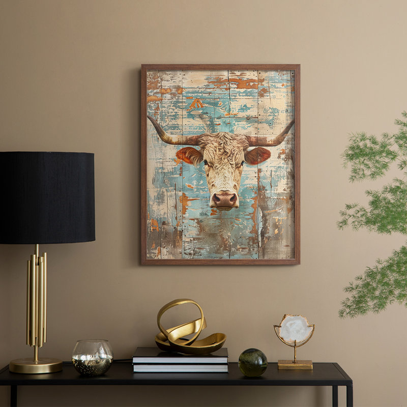 ANIMALS Series D, reproduction encadrée - bois massif, H 21 po x l 17 po, Noyer