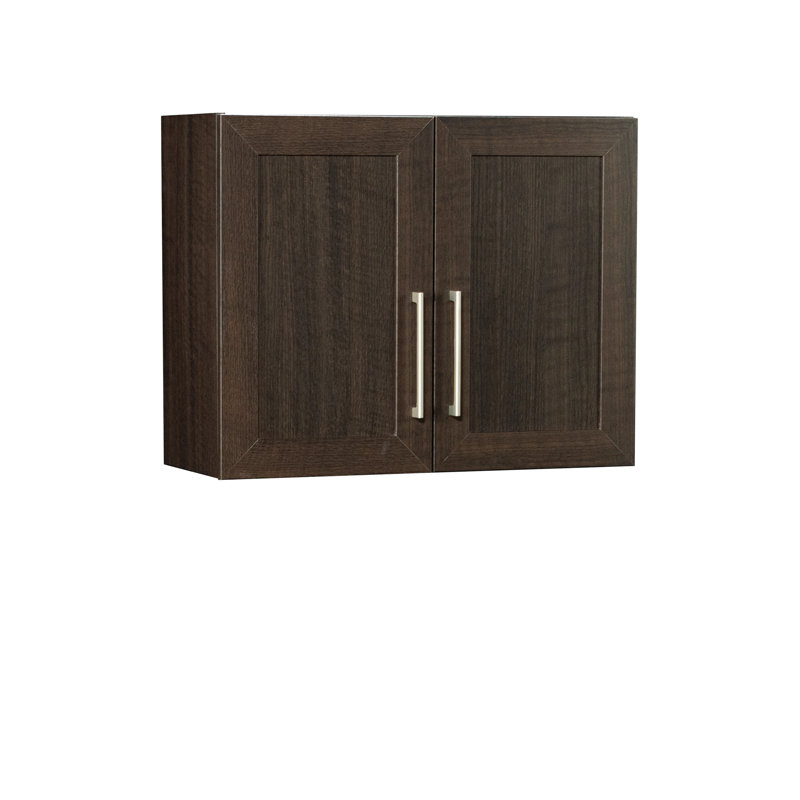 Armoire murale contemporaine, finition brune