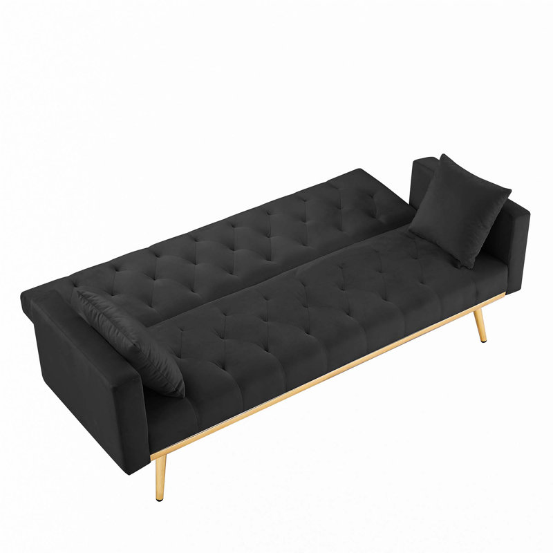 Canapé-lit convertible pliable, Noir