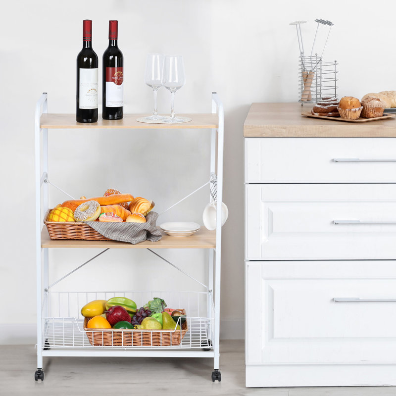 Arvo 39.2'' H x 15.7'' W Book Cart with Wheels