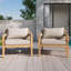 Chaise d'extérieur en bois avec coussin pour patio