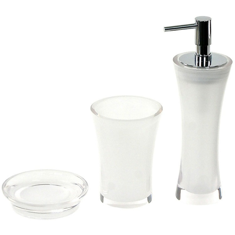 Sparland Bathroom Accessory Set, White
