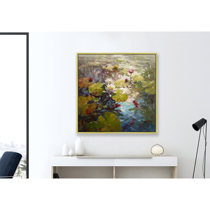 Plants & Flowers, 26" H x 26" W, Gold